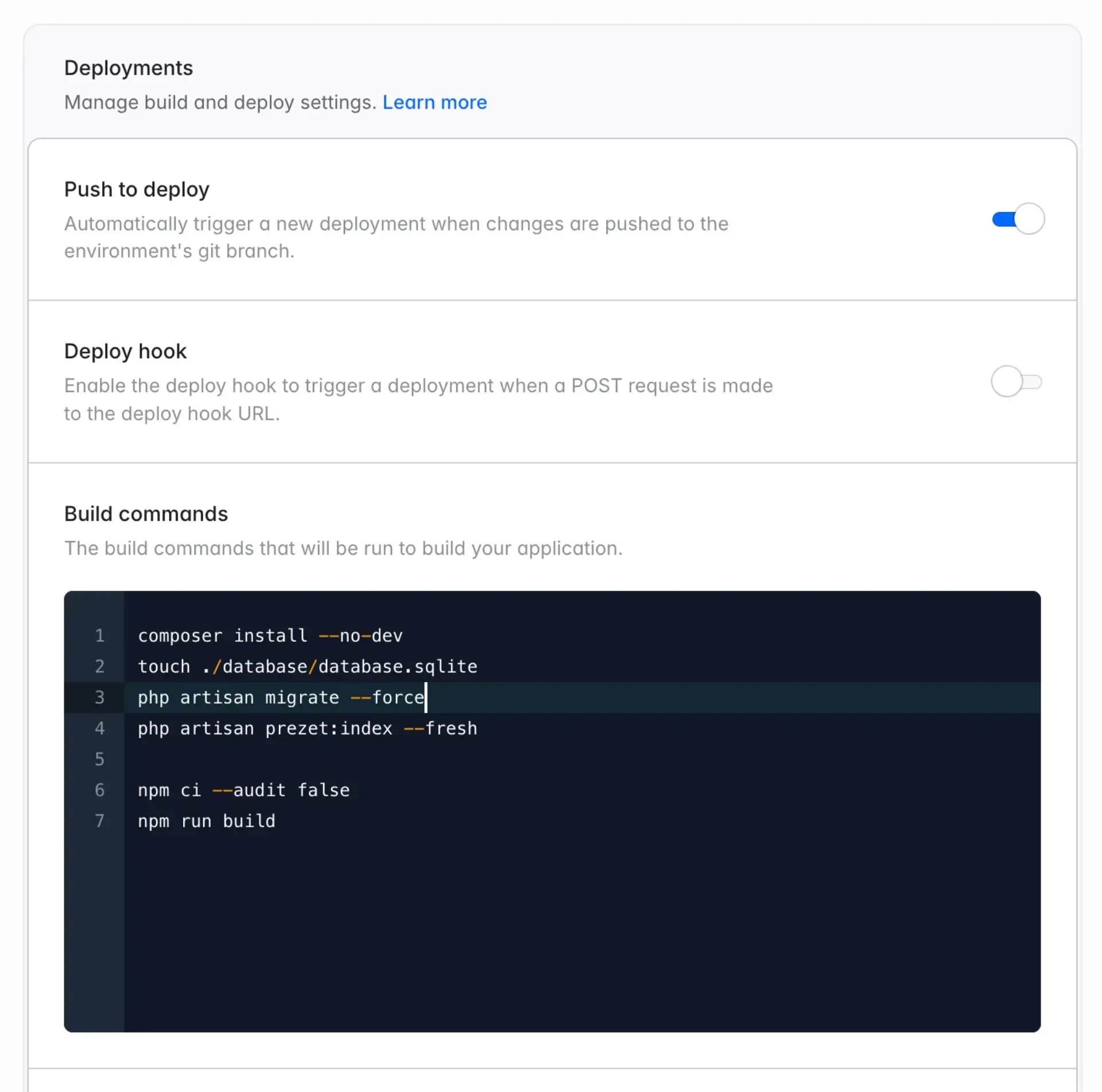 Custom Build Commands